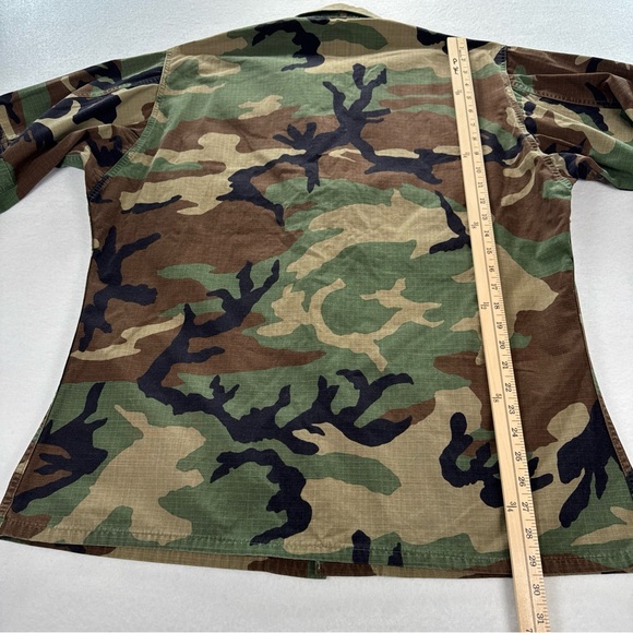 USGI Military BDU Mens Large M81 Woodland Combat Uniform Shirt Field Jacket Top - Picture 6 of 10